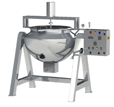 Paste Kettle - Efficient paste kettle with tilting design and VFD control. SS 304 construction, anchor impeller, built-in heating. 25-150L capacities.