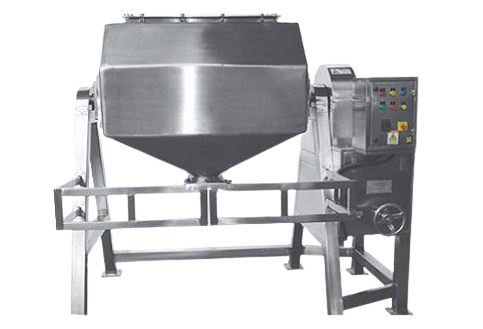 Octagonal Blender - Octagonal powder blender with VFD control and stainless steel construction. Self-positioning discharge, TC connection. 2.5 Kg to 5000 Kg capacity.